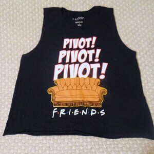 Friends Pivot Graphic Cropped Tank Top M Sitcomcore TV Nostalgia Streetwear Y2K